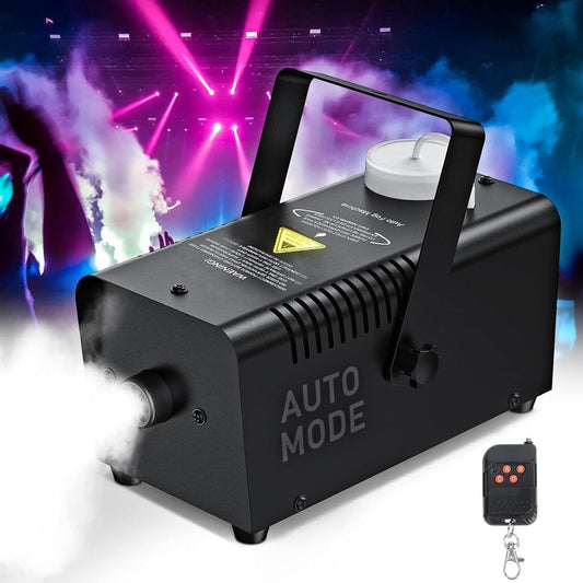 Fog Machine, Automatic Smoke Machine with Wireless Remote Control, Portable Capacity Stage Smoke Machine Fog for Parties, Halloween Wedding, 3 Modes Continuous Spray