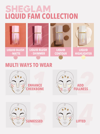 SHEGLAM Color Bloom Liquid Blush-Candy Apple