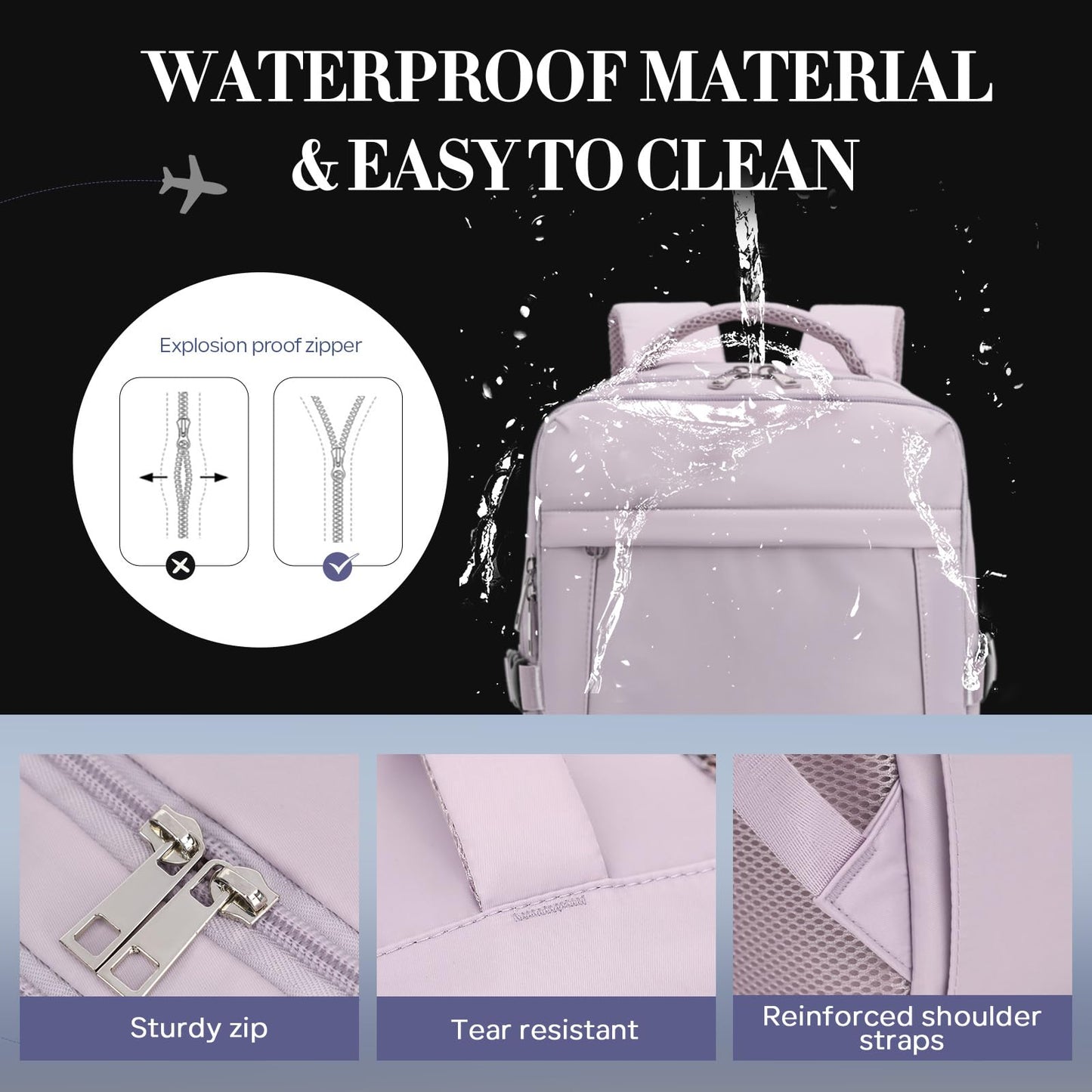 Yankony for Ryanair Cabin Bags 40x20x25 Underseat Cabin Bag, Small Travel Backpack Cabin Size Carry on Bag for Airplanes Multiple Pockets Comfort Backpack 20L Cabin Size for Men and Women