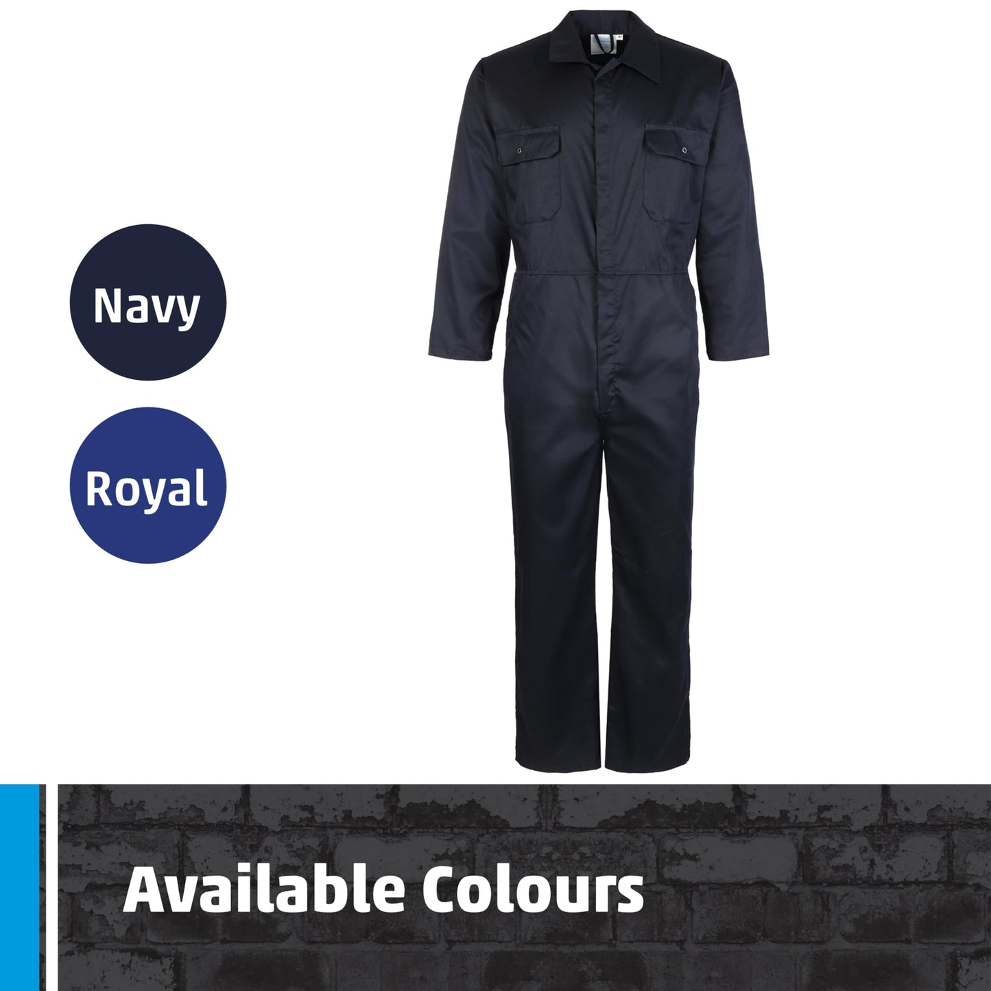 Fort - Workforce Coverall - Coveralls - 210gsm - Studded Pockets - Comfortable Work Suit - Durable Mens Overalls - Work Overalls for Men
