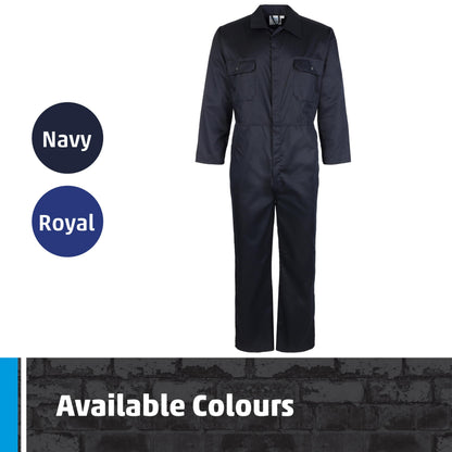 Fort - Workforce Coverall - Coveralls - 210gsm - Studded Pockets - Comfortable Work Suit - Durable Mens Overalls - Work Overalls for Men