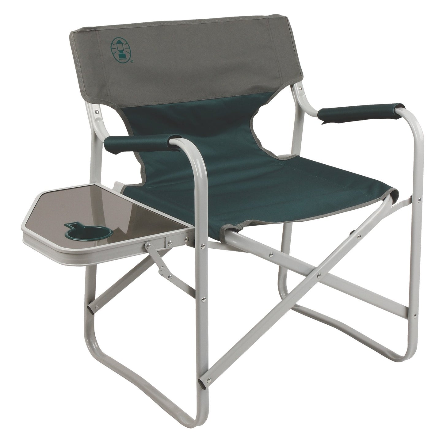 Coleman Outpost Elite Folding Camp Chair with Side Table & Cup Holder, Weather-Resistant Portable Chair with Arm Rests