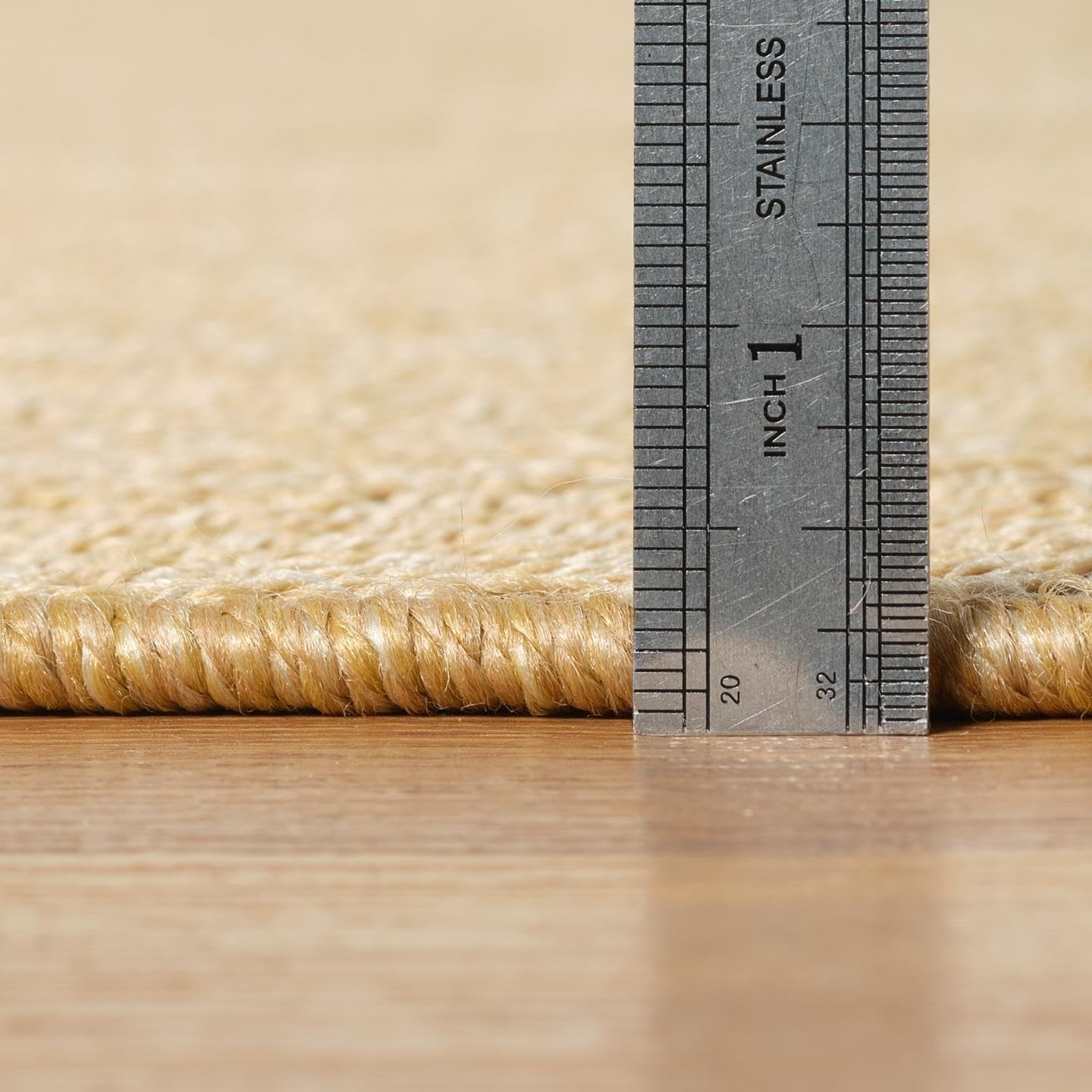 LUXE WEAVERS Modern Zig Zag Textured Jute 5x7 Area Rug, Neutral Carpet