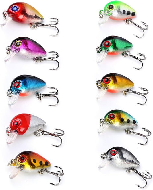Sougayilang Fishing Lures - Life-Like Minnow VIB Bait with Treble Hook | Sinking Crankbait for Bass, Trout, Walleye