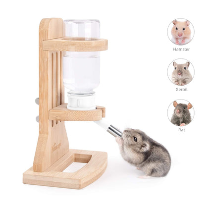 Niteangel Water Bottle with Stand for Syrian Dwarf Hamsters Gerbils Mice Rats Degus Small pet Rodents (White)