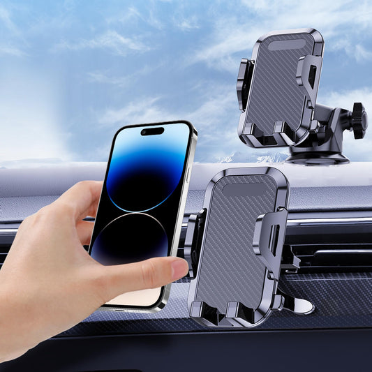 3-in-1 Car Phone Holder Mount Powerful Suction Phone Mount for Car Dashboard Air Vent Windshield,for All iPhone Android Phone (Black)