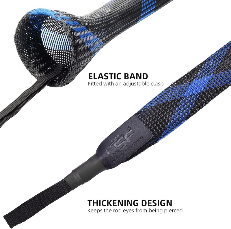 Fishing Rod Sleeve - Braided Mesh Rod Protector for Spinning, Casting, Musky, Ice, Fly & Spey Rods | Durable & Lightweight Design
