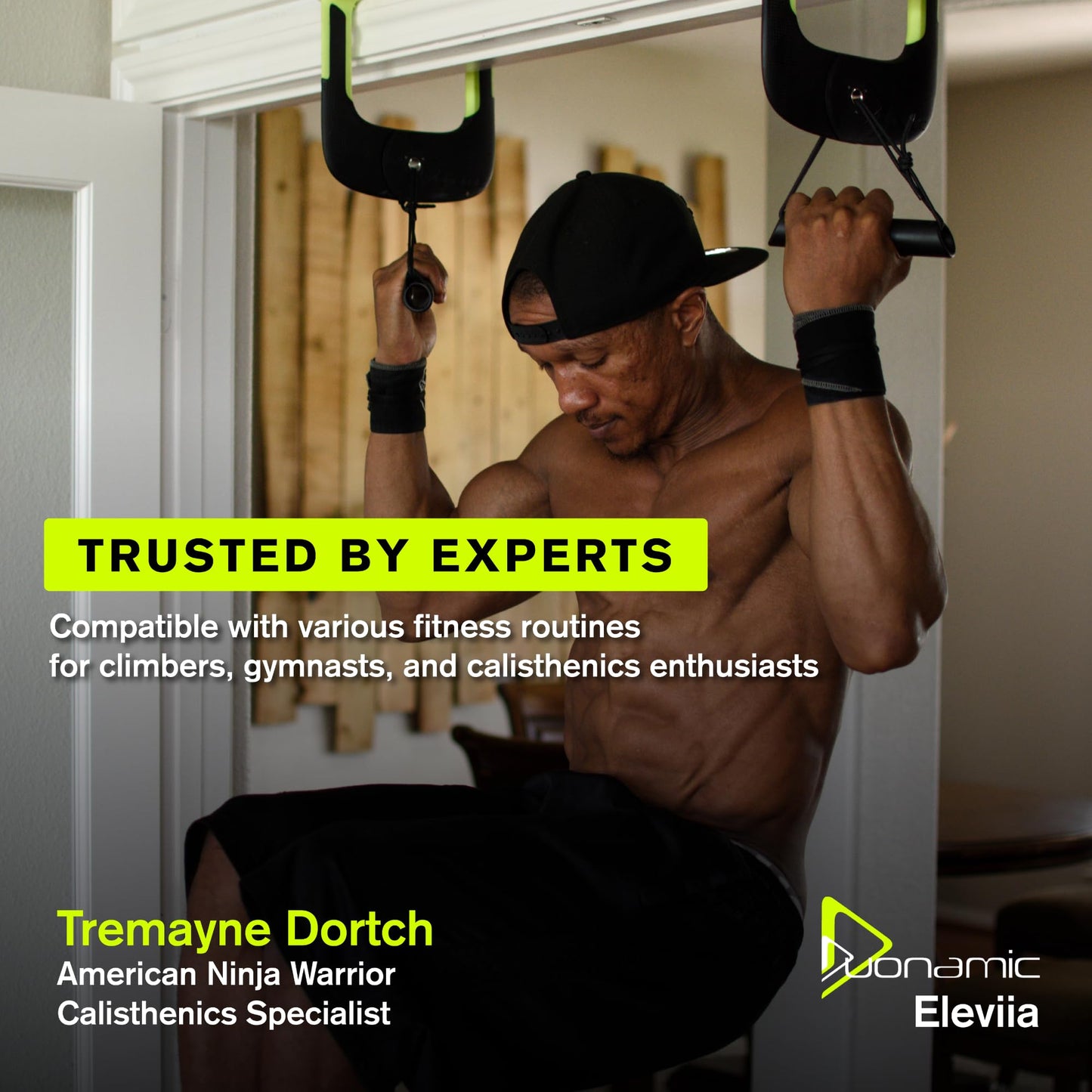 Duonamic Eleviia: World’s Best Portable Pullup Bar | Doorway Pull Up Bar For Home, Workplace or Travel | Exercise and Transform Yourself on Your Own Terms | Safe and Most Portable Way to Exercise