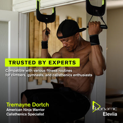 Duonamic Eleviia: World’s Best Portable Pullup Bar | Doorway Pull Up Bar For Home, Workplace or Travel | Exercise and Transform Yourself on Your Own Terms | Safe and Most Portable Way to Exercise