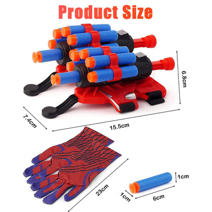 Set of 2 Spider Web Shooters Wrist Launcher Web Shooter Spider Gloves Web-Shooters for Kids