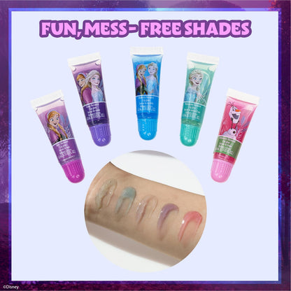 Disney Frozen 2 - Townley Girl Super Sparkly Cosmetic Makeup Set for Girls with Lip Gloss Nail Polish Nail Stickers - 11 Pcs|Perfect for Parties Sleepovers Makeovers| Birthday Gift for Girls 3 Yrs+