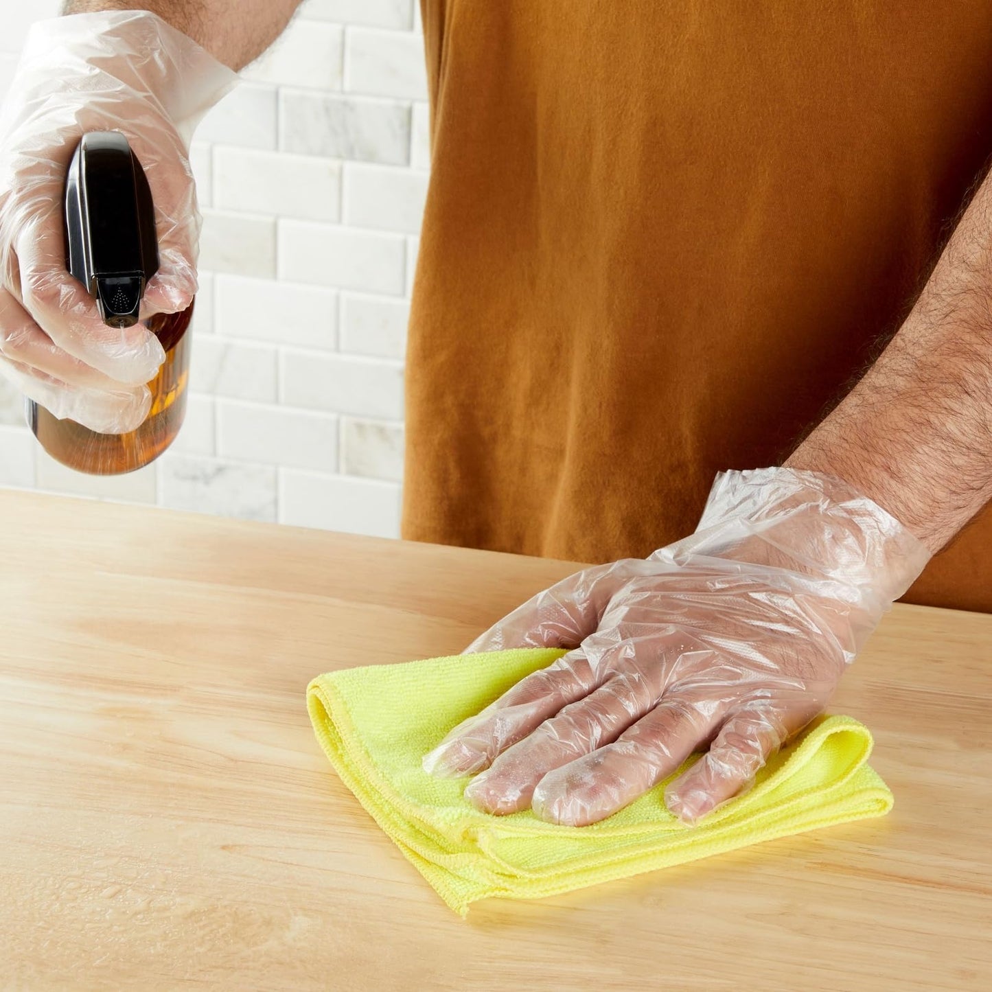 Juvale 100-Pack Transparent Plastic Disposable Food-Safe Gloves for Cooking, Kitchen Prep, Baking, and Food Handling (One Size Fits Most, Clear) - Plastic Gloves