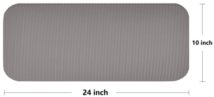 Fitvids All Purpose 1/2-Inch Extra Thick High Density Anti-Tear Exercise Yoga Mat and Knee Pad with Carrying Strap, Gray