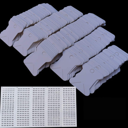 520 Pack Cardboard Floss Bobbins,Floss Cards for Wrap and Store Floss, Needlepoint and Craft Thread ，with 500 Color Number Labels,