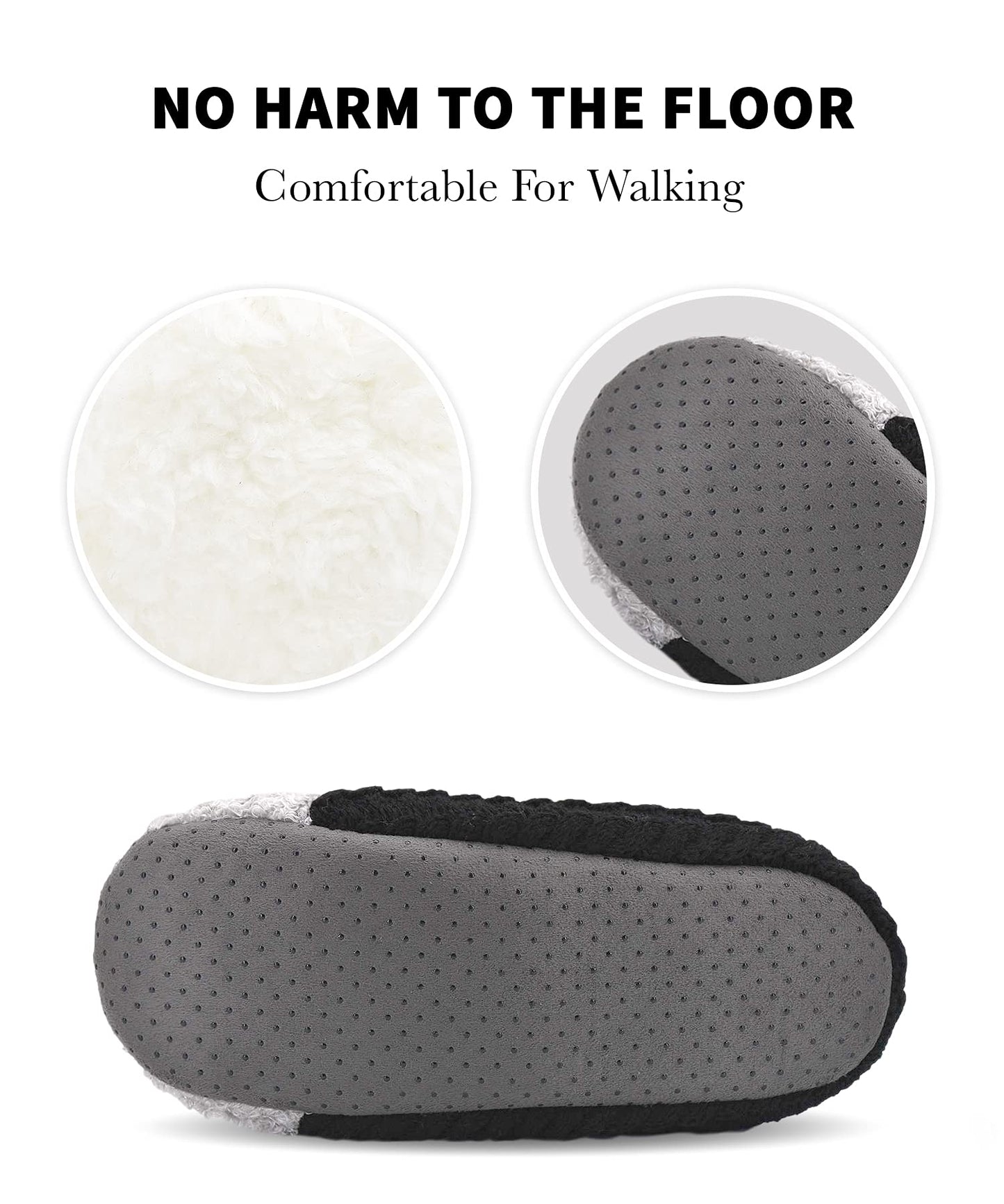 DICUIRD Womens Cozy&Warm Animal Slipper Socks with Grippers-House Socks(Black Cat, 8-10)