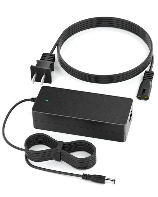 VHBW 42V 2A Electric Scooter Charger–Compatible with GoTrax GXL V2, Apex, XR Ultra, Electric Scooters with 36V Lithium Battery - Round DC Plug (Not 3-Prong or XLR)