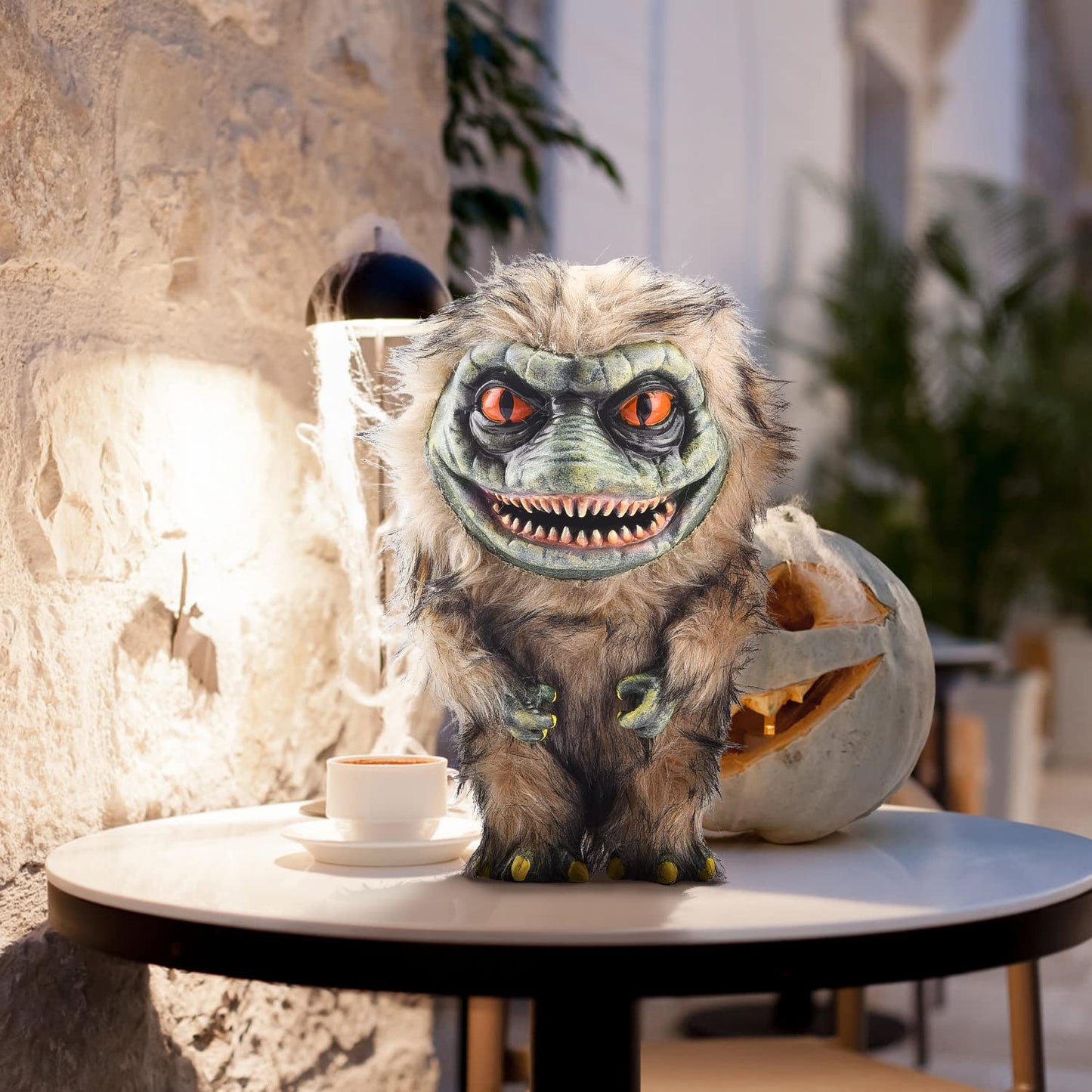 Alien Monster Prop Doll, Creepy Plush Doll Movie Stuffed Toy, Green Funny Ugly Space Crite Horror Gifts for Adult Collector on Halloween Birthday