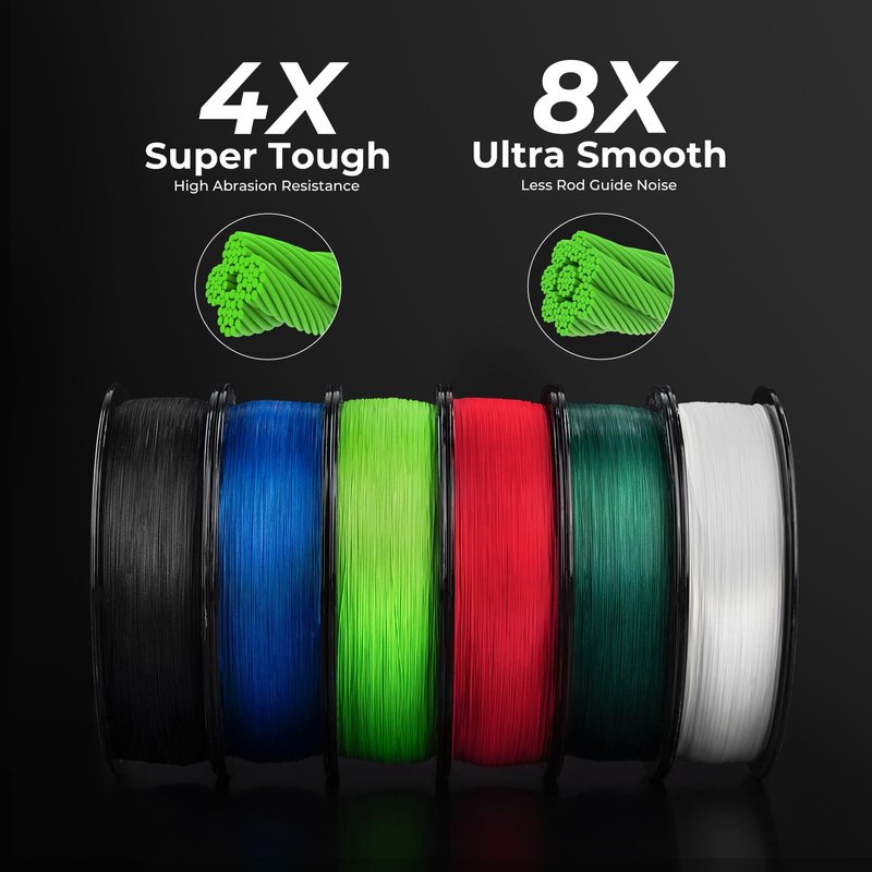 KastKing Superpower ColorShield Braided Fishing Line, Neon Green,8LB,300Yards,X8