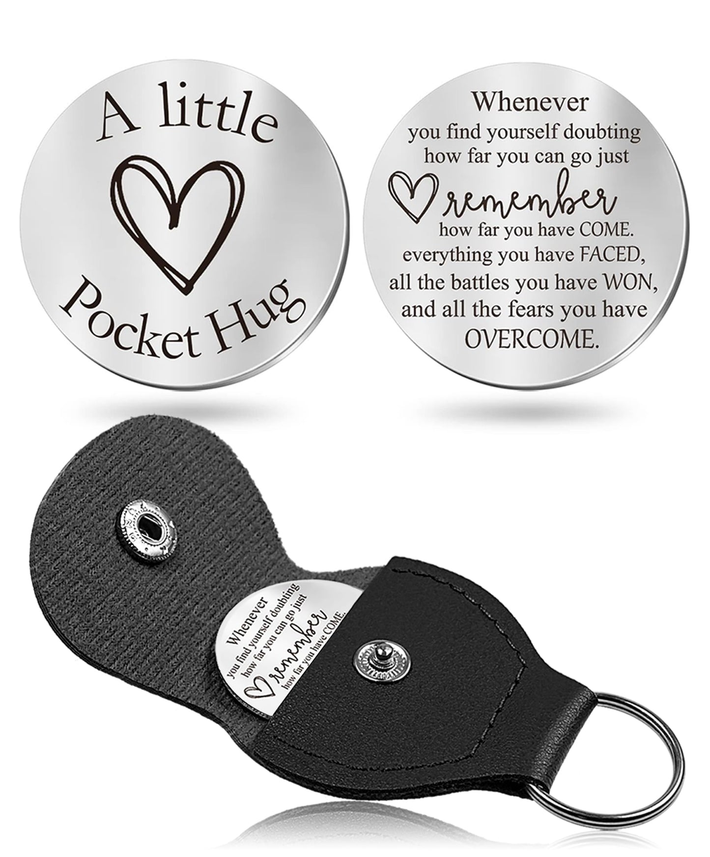 CINDYHE Pocket Hug Token keychain Gifts for Men Women Him Her Dad Mom Son Daughter Brothers Sisters Teacher Boy Girl Friends (Sobriety)