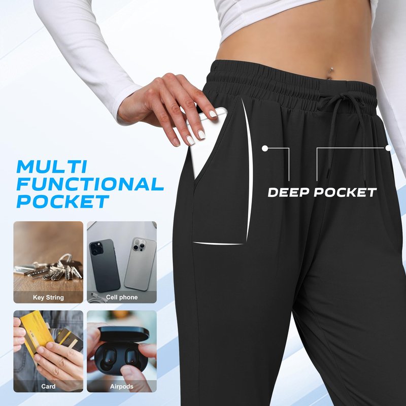 MCPORO Womens Joggers with Pockets & Drawstring-Sweatpants for Women Workout Running Yoga Lounge Pants