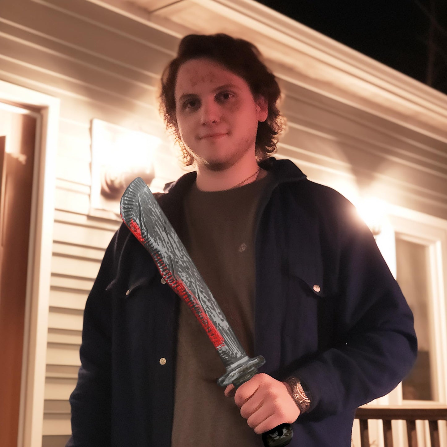 CASA CLAUSI Halloween Kid Machete Bloody Machete Deluxe Costume Cosplay Horror Accessory