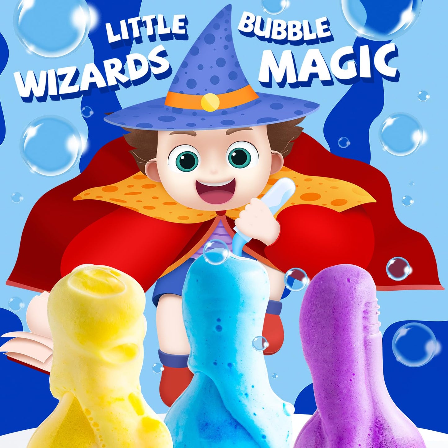 CLOUQUAR Kids Bath Bomb Potions, 6 Pack Non-Toxic Fizzy Bubble Bath Explosions, Colorful Burst Bath Potions for Kids, Scientific & Magical Bath Time Buddy, Fun & Educational Bubble Bath for Kids