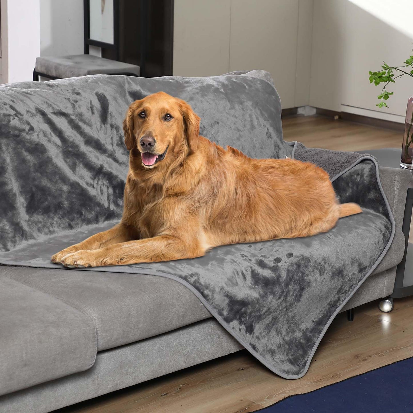 Waterproof Pet Blanket for Dogs Cats - Soft Plush Pet Throw Protects Couch, Chair, Bed from Spills Stain or Pet Fur, Dog Blankets Washable, Super Large 152 x 127 cm (60 x 50 in)