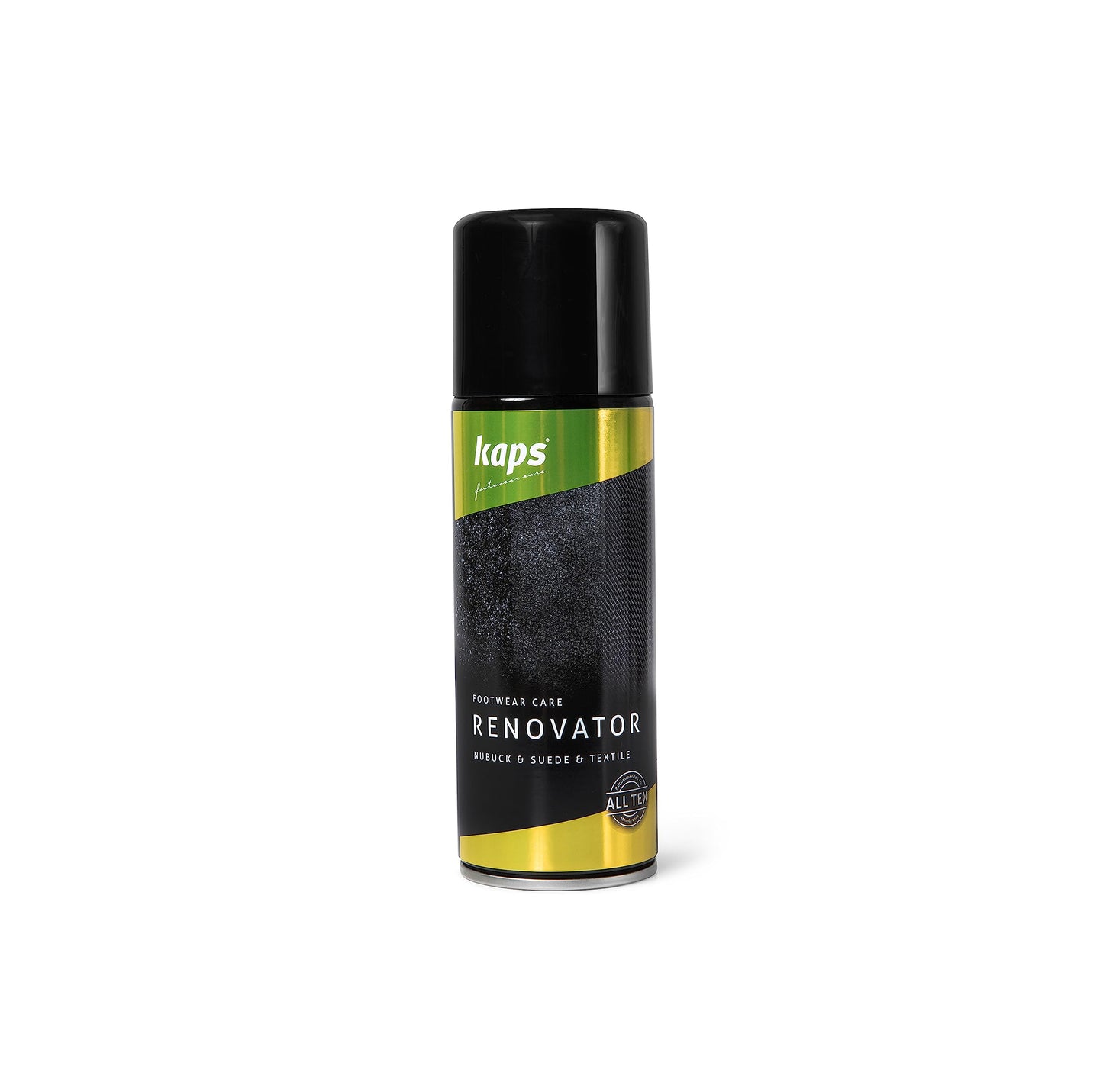 Kaps Renovator, Shoe Spray for Nubuck and Suede, Shoe Care Product for Reviving and Redyeing Nubuck, Suede and Fabric Shoes, 200 ml (118 - Black)