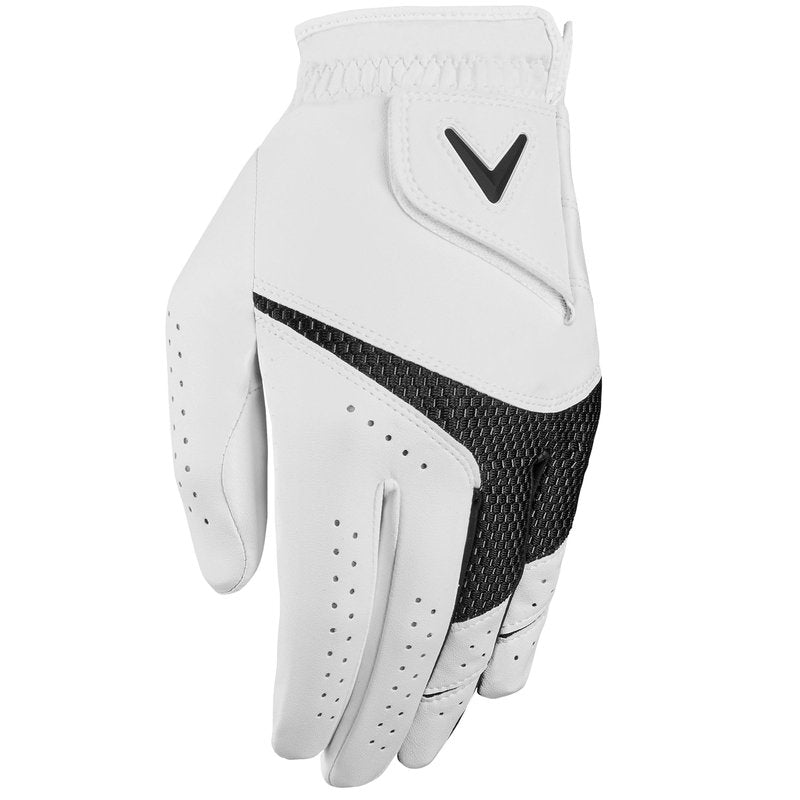 Callaway Golf Weather Spann Glove (Worn on Left Hand, Ladies, Medium, White)