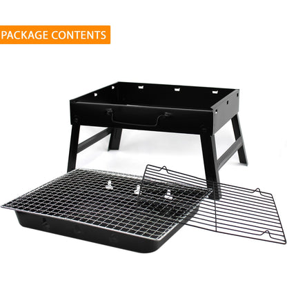 BBQ Barbecue Grill Portable Folding Charcoal for Camping Garden Outdoor Cooking Fun by Crystals®