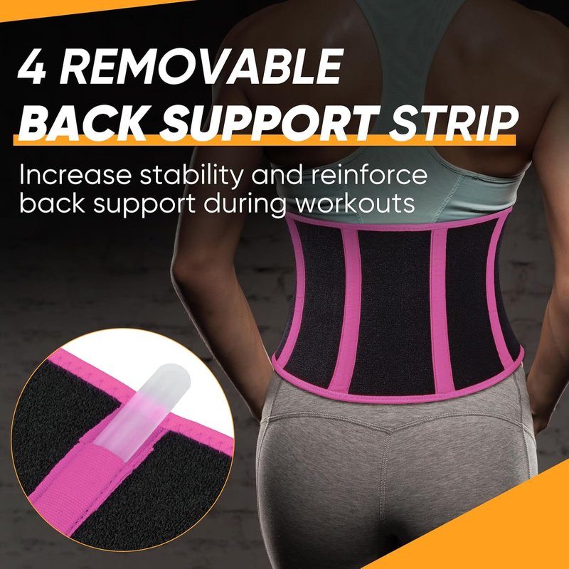 APEXUP Waist Trainer for Women - Lower Belly Fat Stomach Wrap with Removable Lumbar Support | Adjustable Size