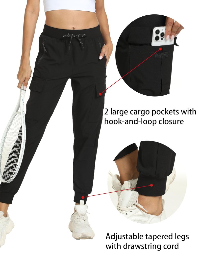 zsenoxaxi Women's Joggers Cargo Pants Lightweight Quick Dry Hiking Running Pants for Athletic Casual & Outdoor