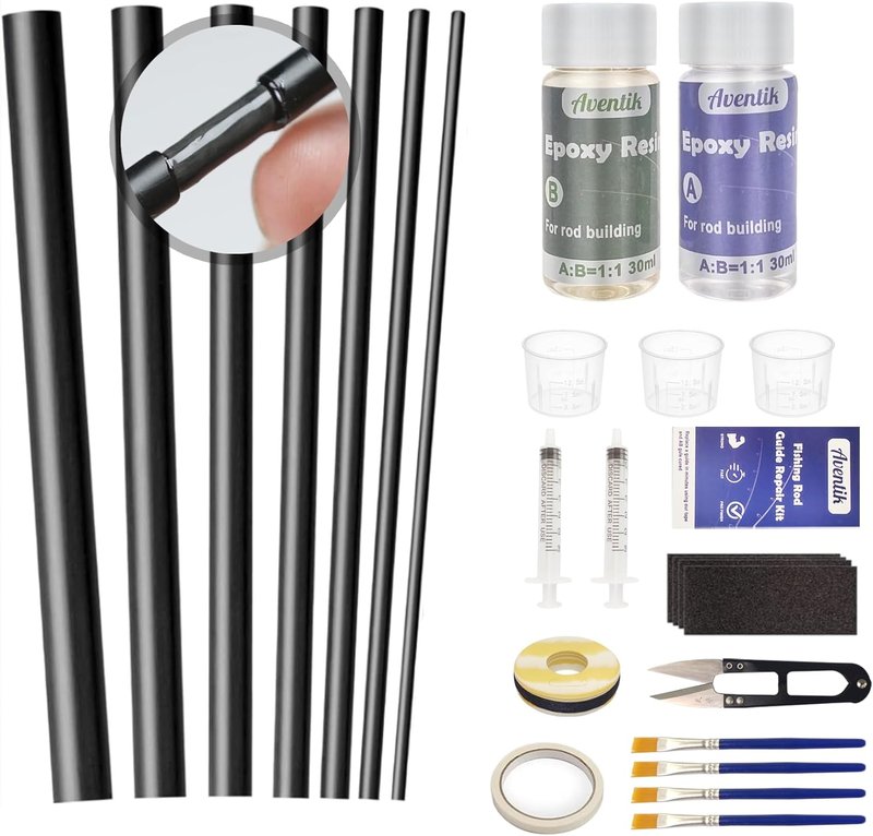 Aventik Fishing Rod Repair Kit - Complete Accessories for Carbon Fiber Pole Maintenance | Fix Broken Rods