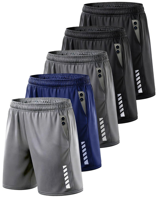 TEEPRIE Men’s Running Shorts, Athletic Gym Basketball Short with Pockets, Quick Dry Workout Short for Men Casual Sports