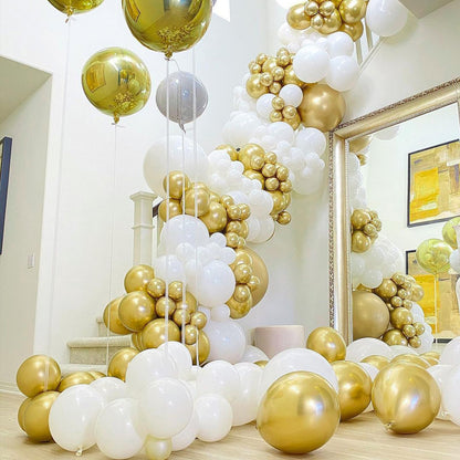 PartyWoo Gold Balloons 50pcs 12 Inch Gold Latex Helium Balloons for Birthday Wedding Anniversary Baby Shower Graduation Bachelorette Retirement Engagement Tea Casino Disco Party Decorations Gold-G101