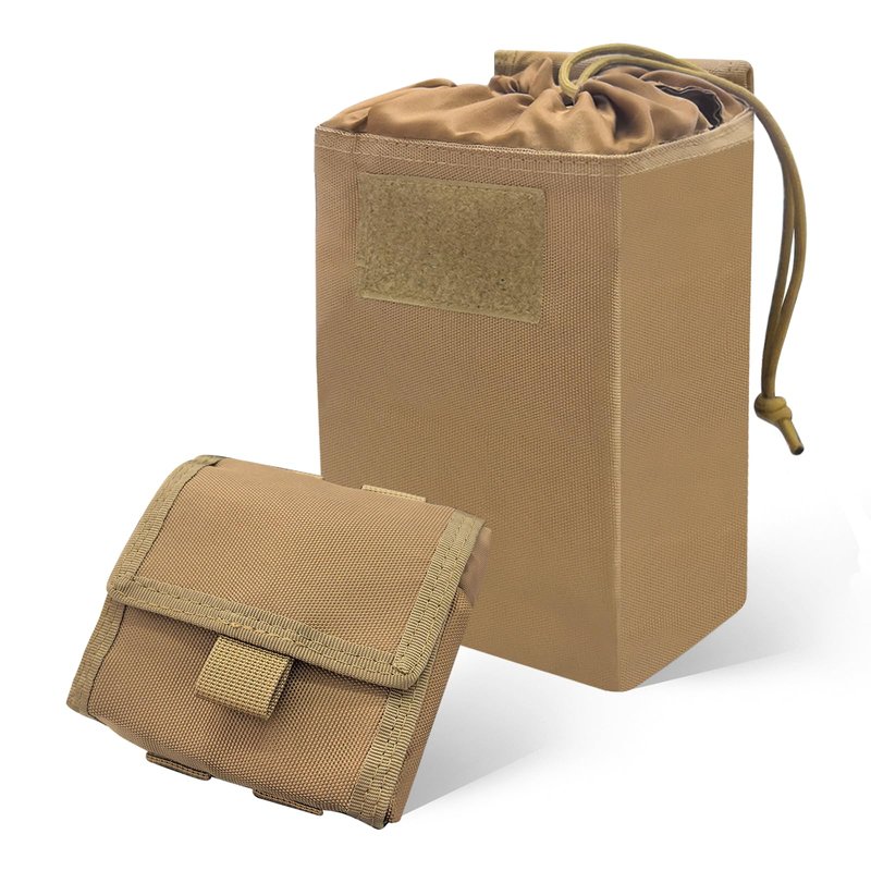 ELVO Molle Dump Pouch, Roll-Up Drawstring Magazine Pouch, Folding Recovery Storage Pack, Utility Dump Pouch Waist Bag for Tactical