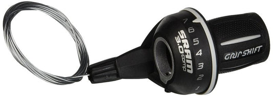 SRAM 3.0 Comp Twist 7-Speed Rear Shifter - Black, 1:1 Ratio, Mechanical Gear Indicator, Sealed Cable Entry, Lightweight and Durable Cycling Component