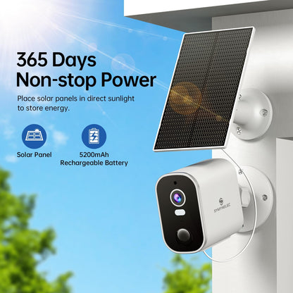 Security Cameras Wireless Outdoor 2K: Battery Powered WiFi Camera with AI Motion Detection for Home - Color Night Vision Spotlight Siren Alarm 2-Way Talk IP65 Waterproof Cloud TF Storage 2-Pack