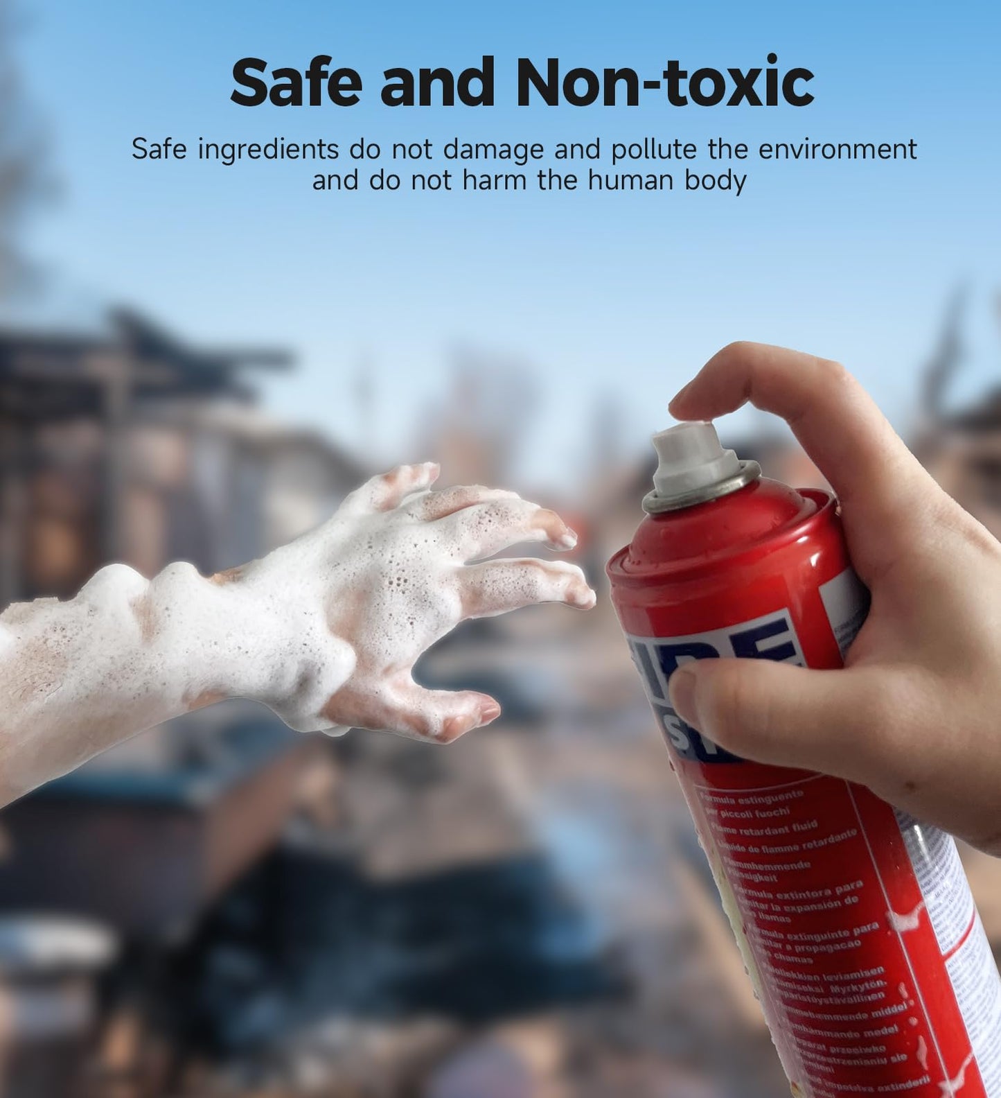 AmzBoom Fire Extinguisher 2-Pack with Mounting Bracket for Home, Kitchen, Car, Grill - Portable Small A, B, C, K Fire Extinguisher - 8-in-1 - Prevents Reignition.