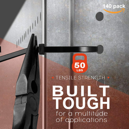 140 Pack 3/4" Zip Tie Adhesive Mounts Self Adhesive Cable Base Holders with Multi-Purpose Tie wire clips with screw hole,Anchor stick on wire holder,Black