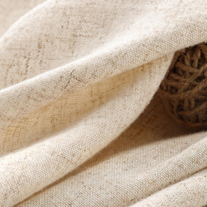 Awellife Extra Long Shower Curtain 84 Inch Length Beige Linen Blend Fabric Shower Curtain for Bathroom, Extra Long 72" W x 84" L