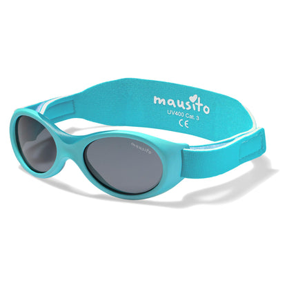 Mausito BABY sunglasses boy 0-18 months | Flexible BPA-Free infant sunglasses | Adjustable strap & soft nose pad | 100% UV Protection Baby Sunnies | Comparison winner | European design made