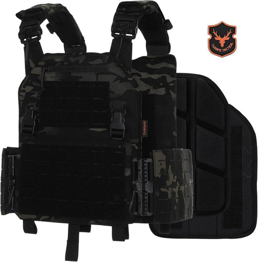 Tactical Molle Vest - Lightweight Modular Design with Quick Release | Adjustable Fit for All Sizes