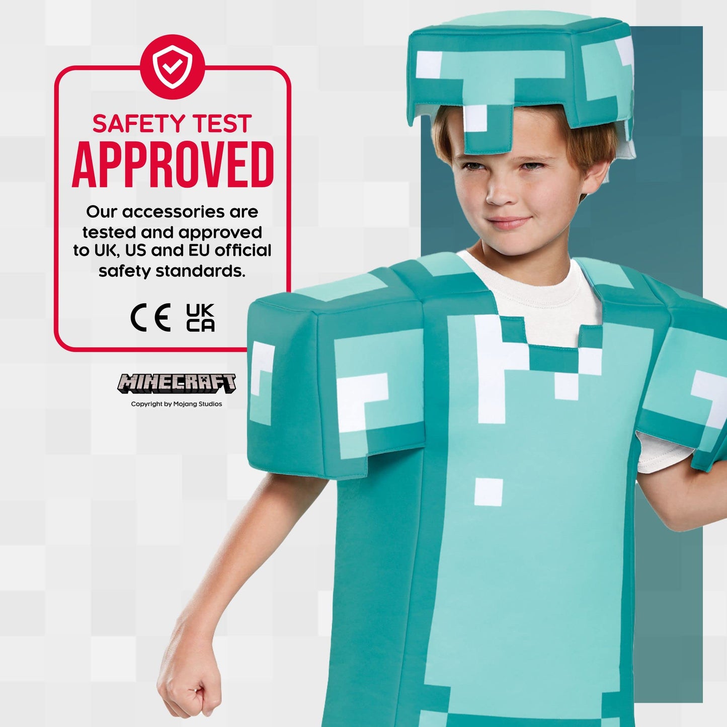 Armor Deluxe Minecraft Costume, Blue, Small (4-6)