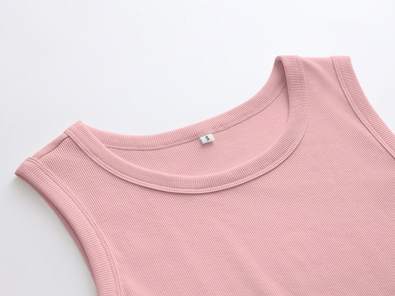 ANRABESS Womens Sleeveless High Neck Tank Tops Fashion Summer Casual Basic Slim Fit Ribbed Racerback Top Shirt Clothes Coral Pink XX-Large