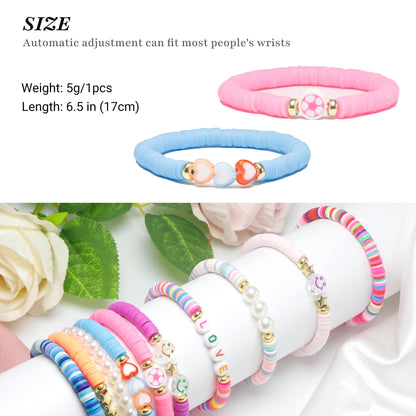 CHENSILAIYI 10pcs Friendship Bracelets for Teen Girls & Women: Beaded, Preppy, Beach Styles - Ideal Gifts