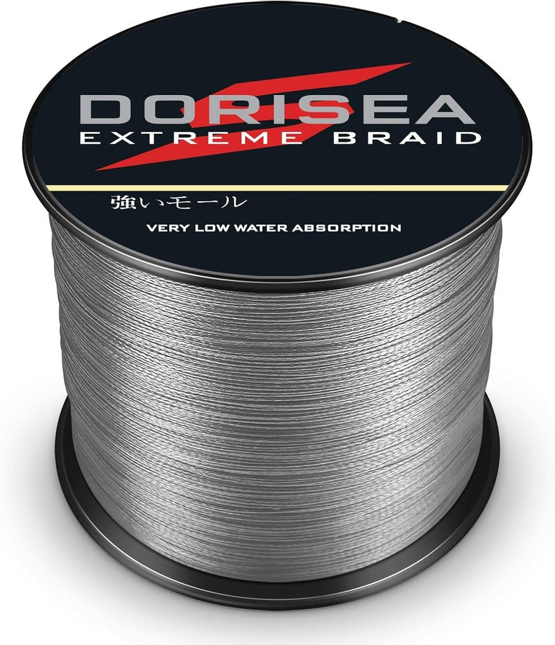 Extreme Braid 100% PE Grey Braided Fishing Line | Abrasion-Resistant, 6-550 lb Test, 109-2187 Yards