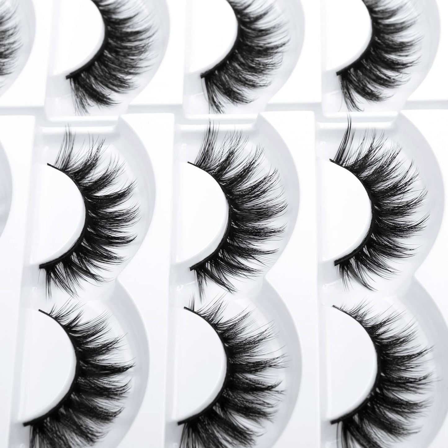 Eliace False Eyelashes 15 Pairs Cat Eye-Lashes 3D Mink Lashes,Spiky Wispy Natural Long Faux Mink Lashes Strips Soft & Reusable Makeup Professional Fake Eyelashes Pack | Trish Style