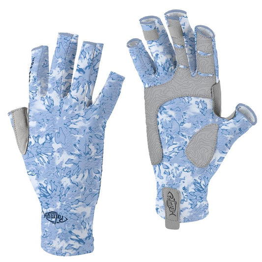 Palmyth UV Protection Fishing Fingerless Gloves UPF50+ Sun Gloves Men Women for Kayaking, Hiking, Paddling, Driving, Canoeing, Rowing（Ice Blue，Large）