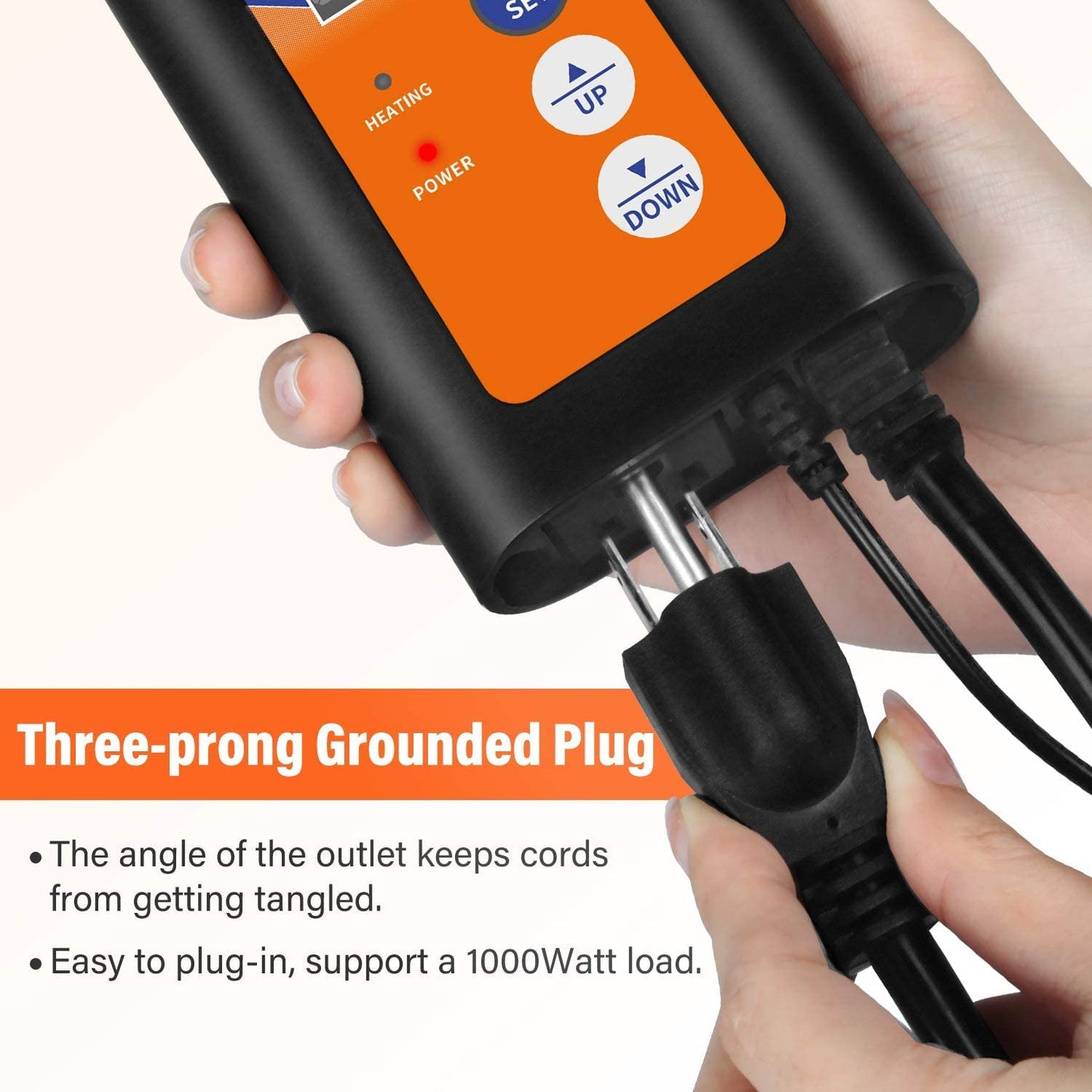 iPower Digital Heat Mat Thermostat Controller for Seed Germination, Reptiles and Brewing Breeding Incubation Greenhouse, 40-108°F, 8.3A 1000W